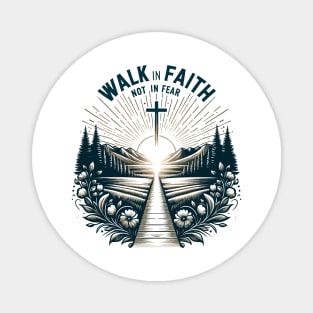 Walk in Faith Not in Fear Magnet
